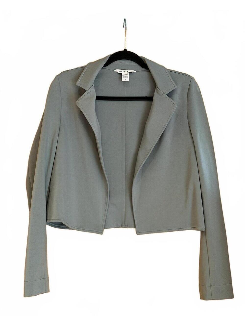 Athleta Women's Size 4 Light Green Cropped Blazer Jacket